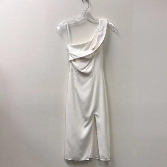 SUPERDOWN Jillian Asymmetric Midi Dress in White - Picture 4 of 7